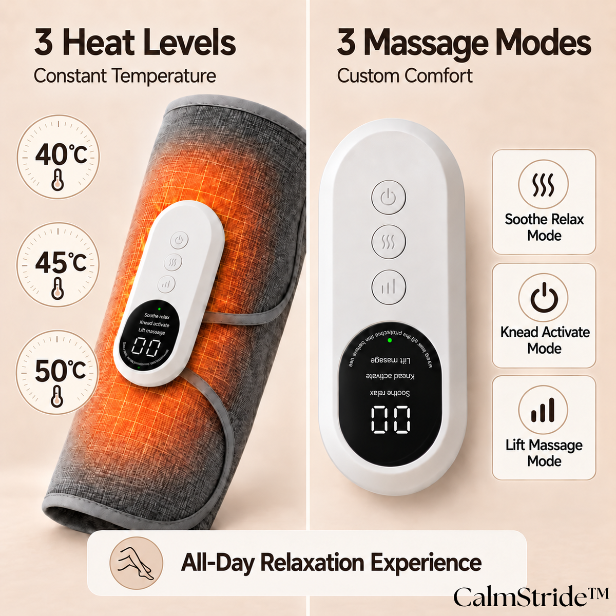CalmStride™ – Cordless Leg Massager