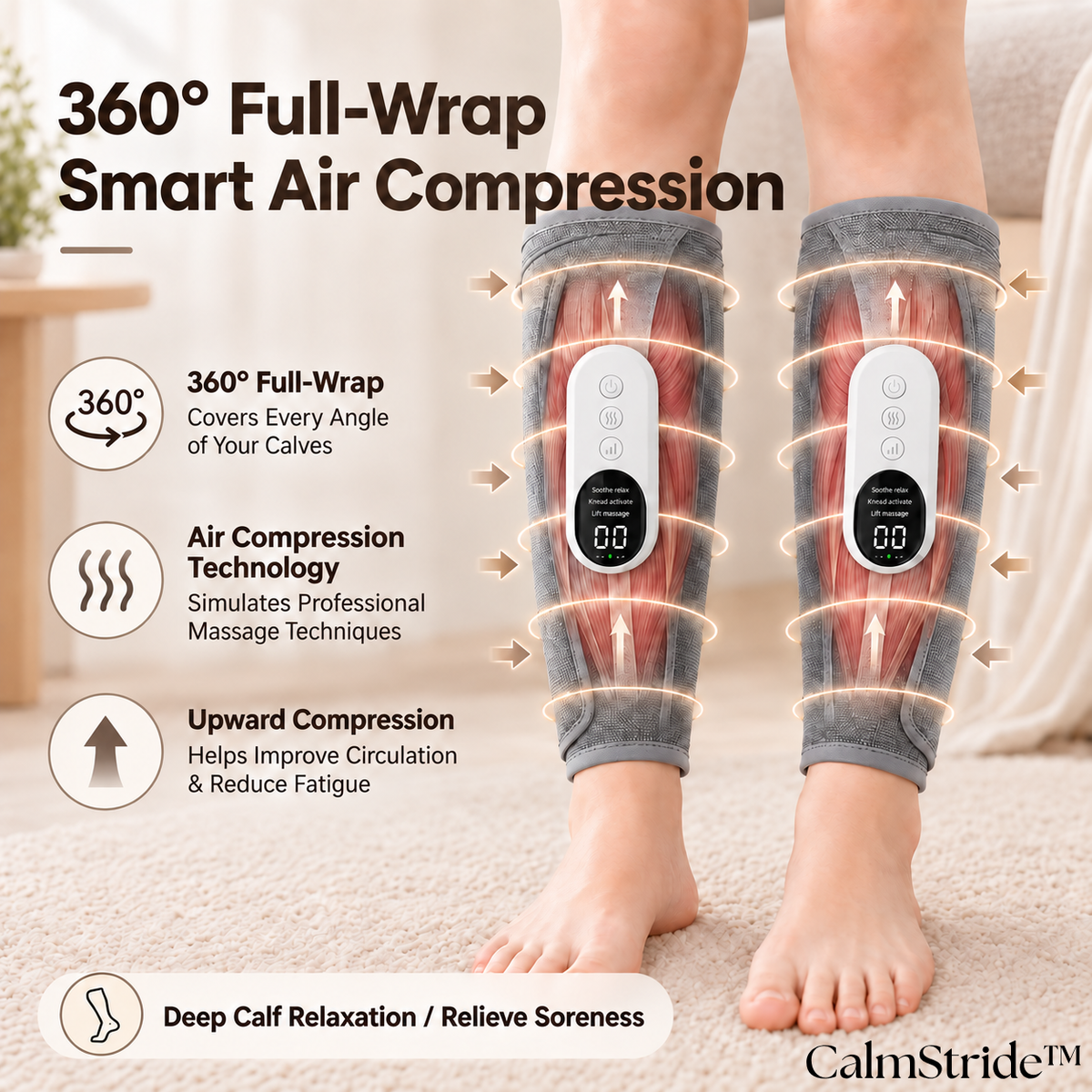 CalmStride™ – Cordless Leg Massager