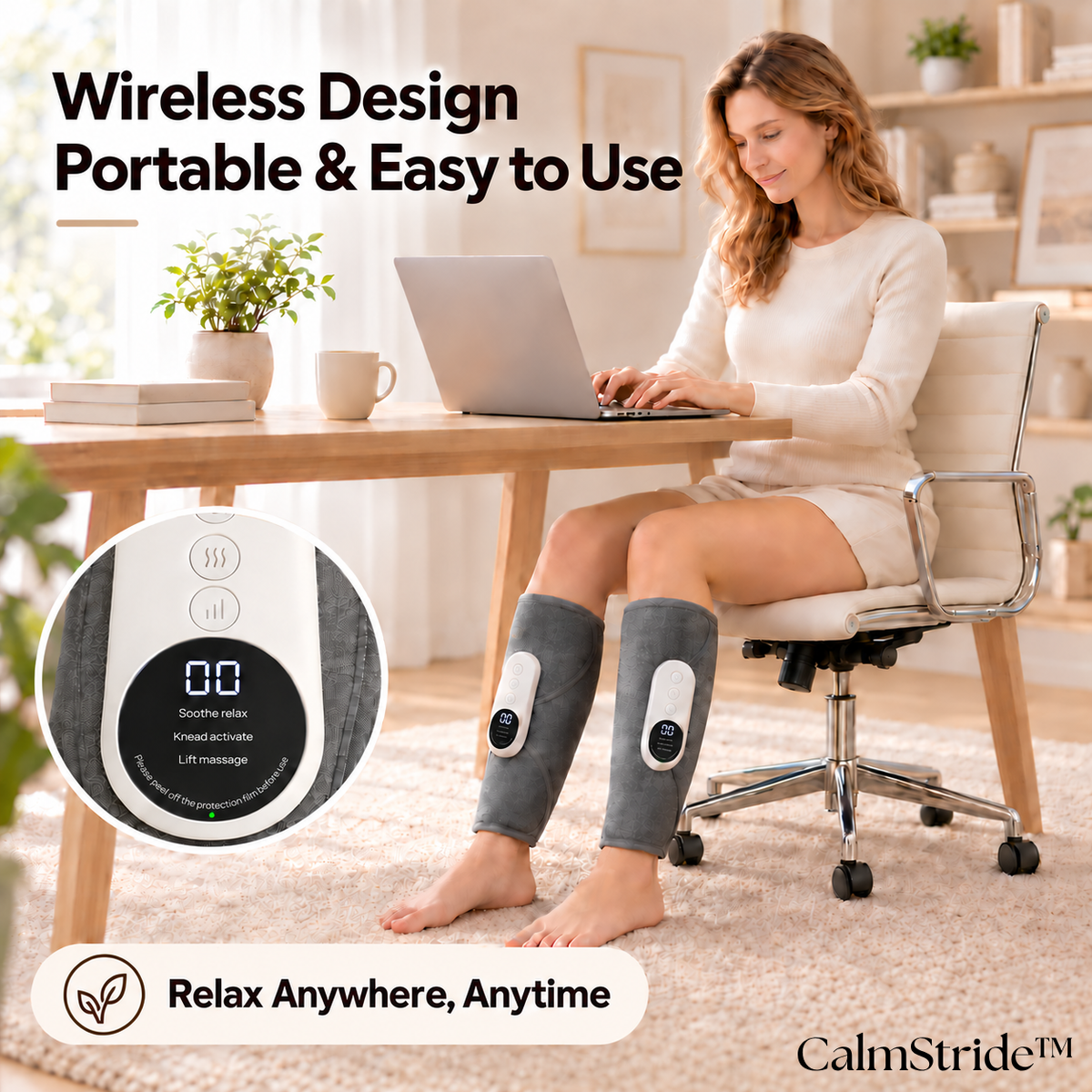 CalmStride™ – Cordless Leg Massager